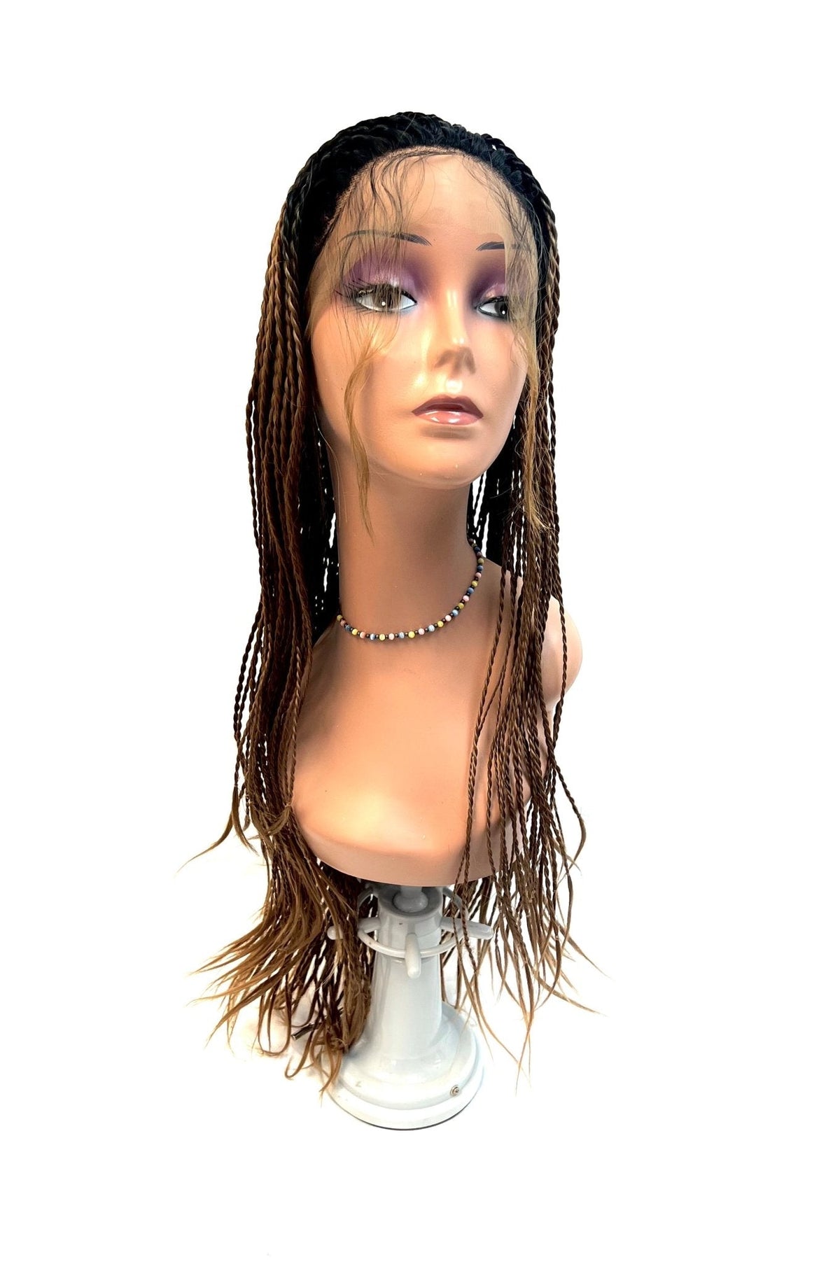 VIP Extensions Off Black to Honey Blonde Twist Braided Synthetic Wig T1B/27
