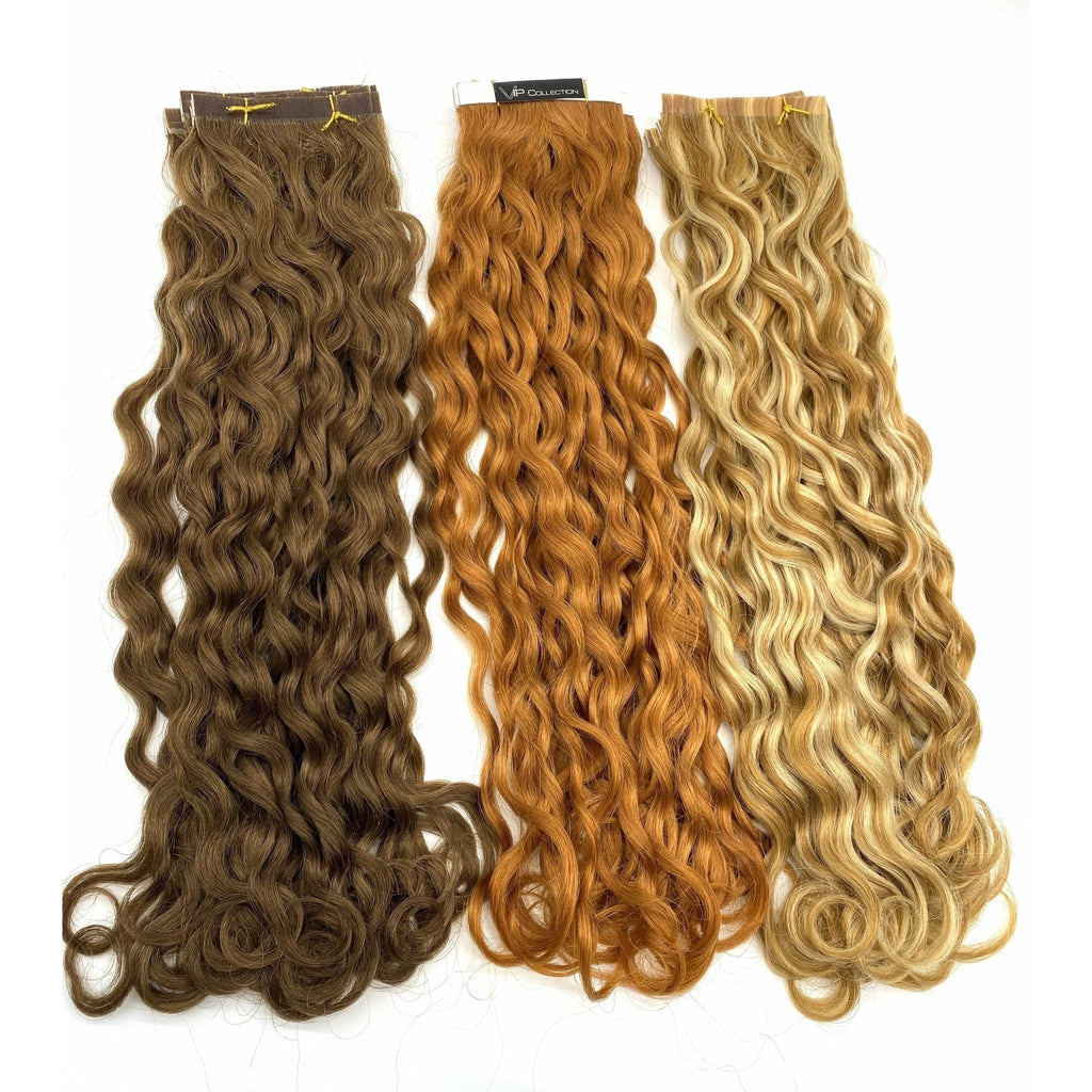VIP TapeX System – Tape-In Human Hair Extensions, French Wave 18"