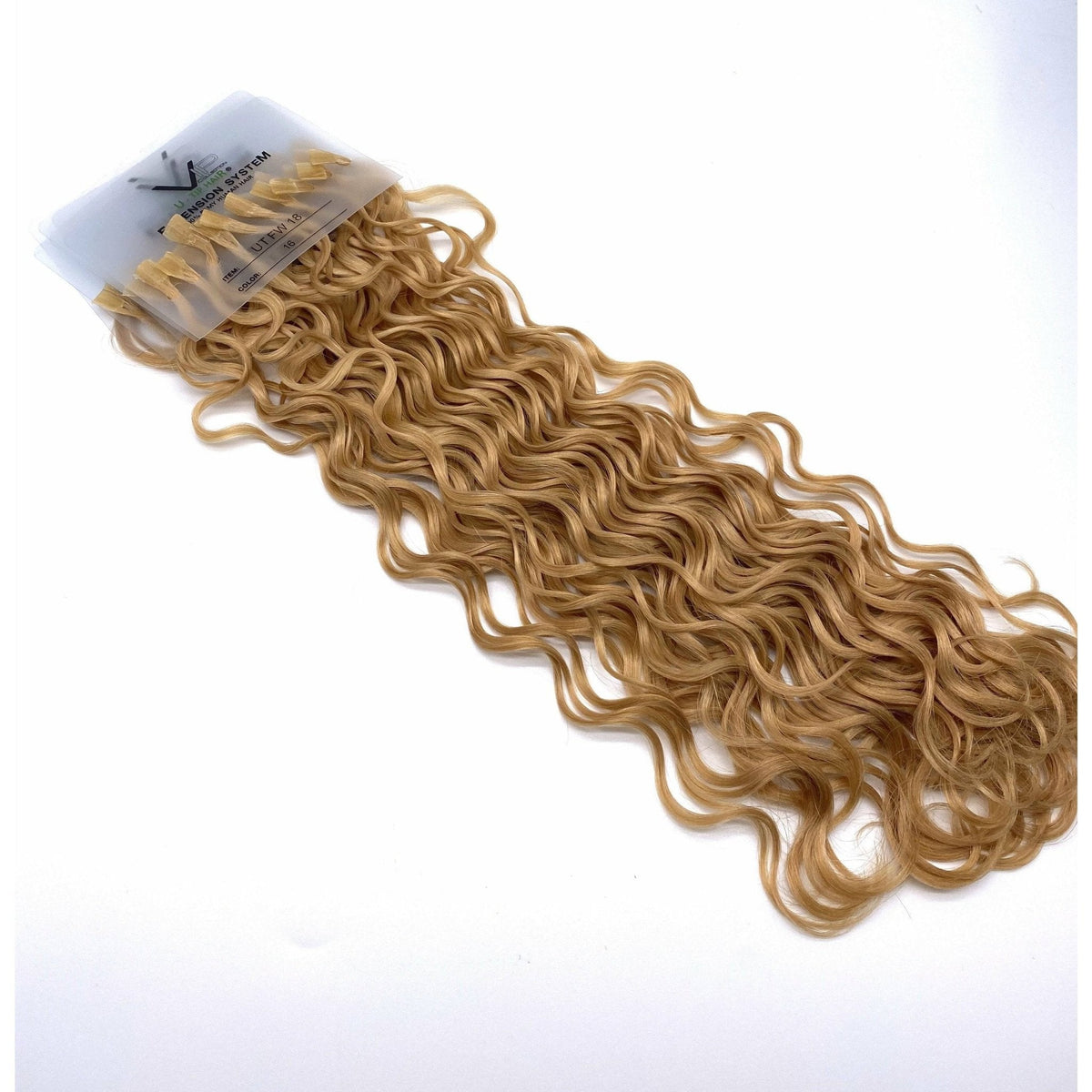 VIP U-Tip System – Keratin Human Hair Extensions, Curly 18"