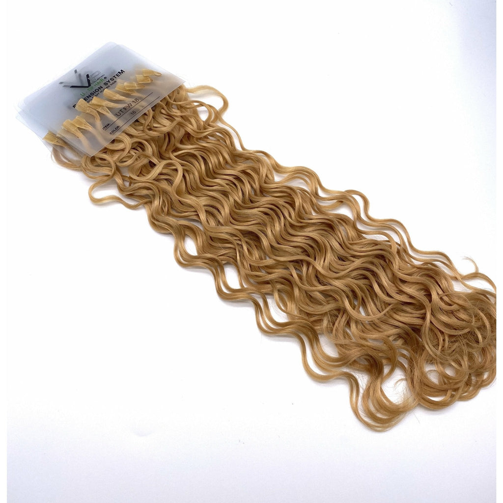 VIP U-Tip System – Keratin Human Hair Extensions, Curly 18"
