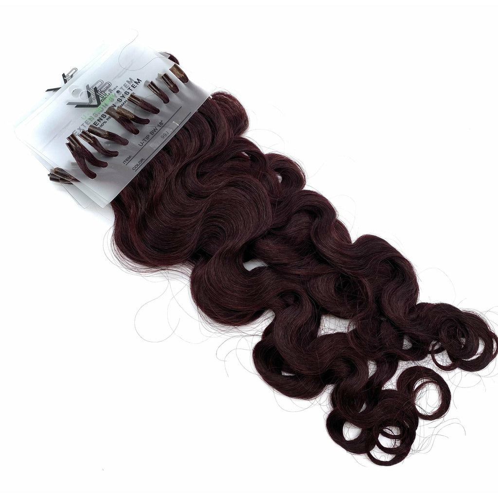 VIP U-Tip System – Keratin Human Hair Extensions, Wavy 18"