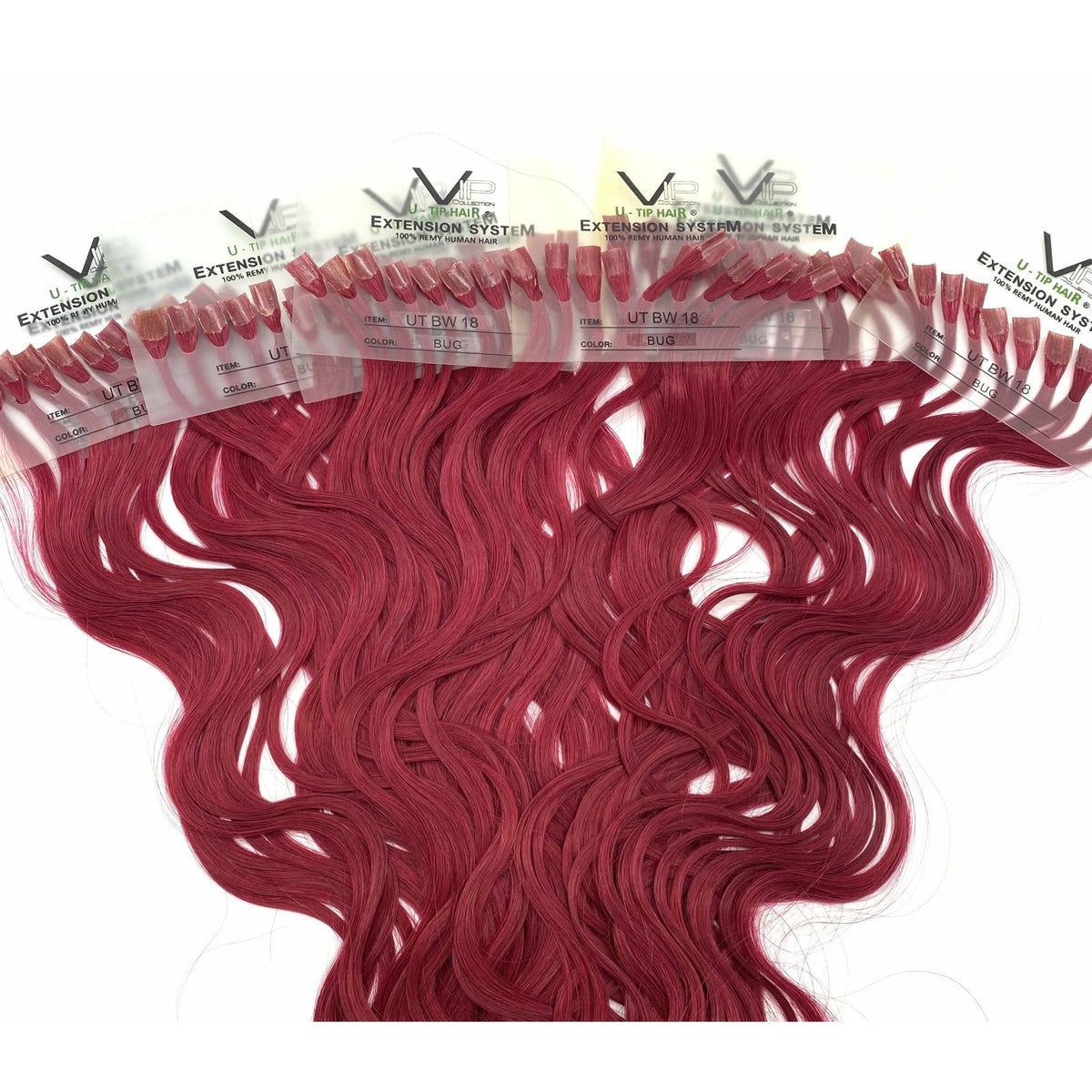 VIP U-Tip System – Keratin Human Hair Extensions, Wavy 18"