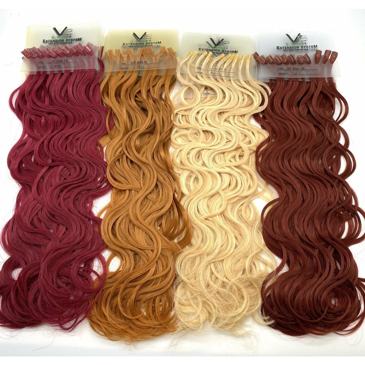 VIP U-Tip System – Keratin Human Hair Extensions, Wavy 18"
