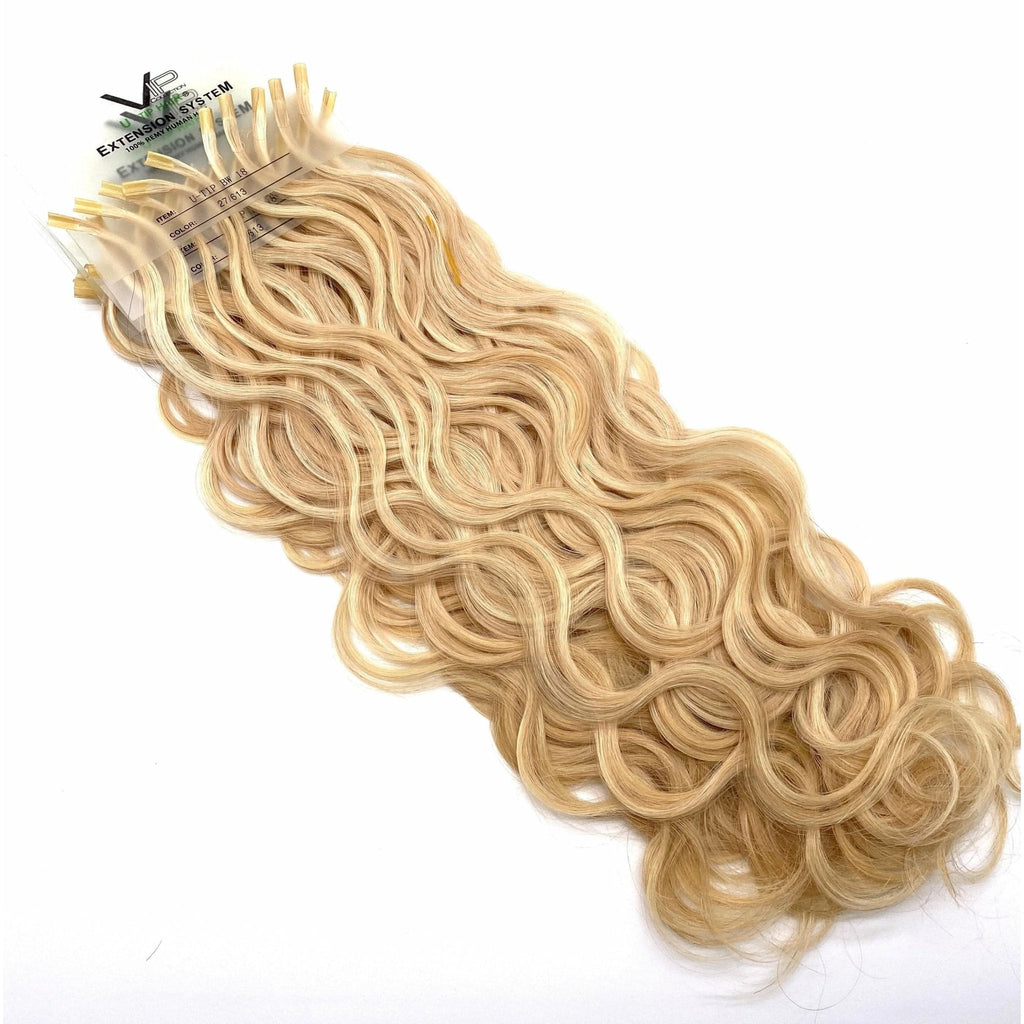 VIP U-Tip System – Keratin Human Hair Extensions, Wavy 18"