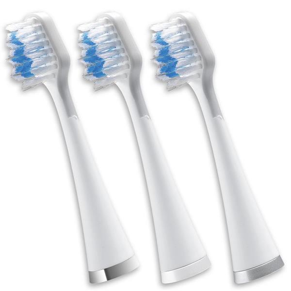 Waterpik Triple Sonic Brush Heads STRB-3WW, White, 3-Pack, Fits Complete Care